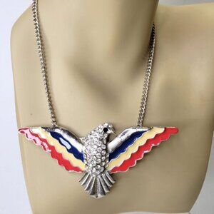 American Eagle Pendant Necklace Eagle Pendant Statement Bird Pendant